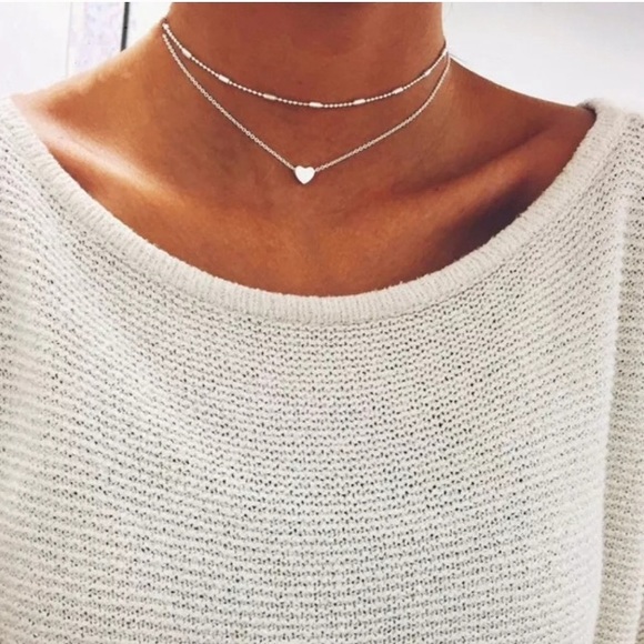 Jewelry - ▫️5 for $25▫️ Layered Heart